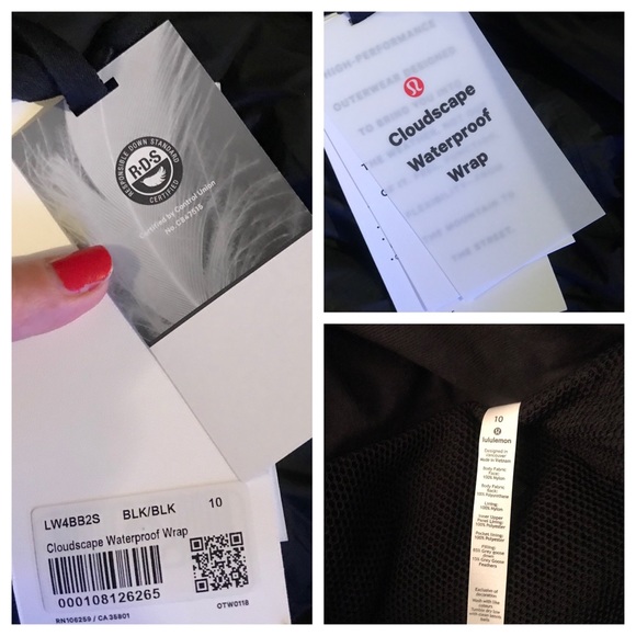 ❌SOLD❌ NWT, Lululemon Cloudscape Waterproof Wrap - Picture 5 of 5